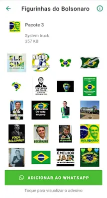 Figurinhas do Bolsonaro android App screenshot 0